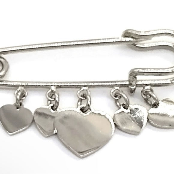 Vintage COACH Red heart safety pin brooch Hangbag backpack charm - Picture 5 of 6